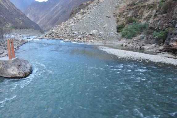 Cruzando o rio Apurimac, a caminho de Choquequirao, no Peru